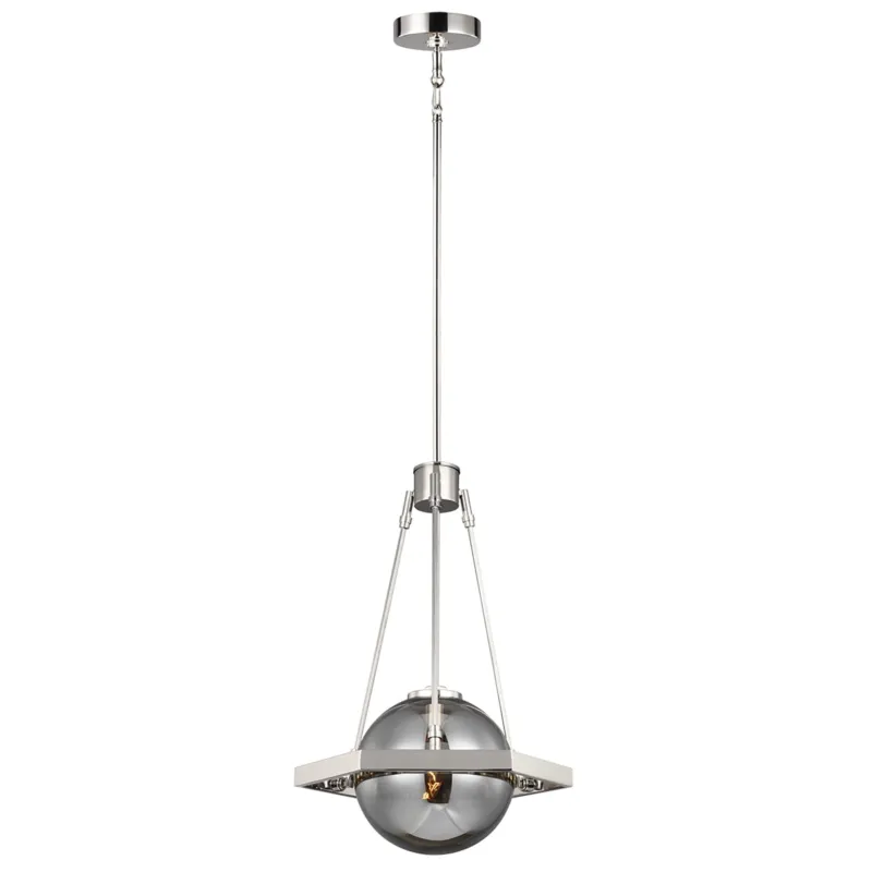 Lampa wisząca Harper QN-HARPER-1P Quintiesse 1xE14 60W Stal, Szkło dymne Polerowany nikiel Cena promocyjna