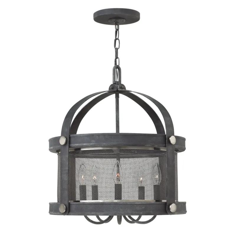 Lampa wisząca Holden HK-HOLDEN5-DZ Elstead Lighting 5x60W E14 Szary Bezpieczna płatność