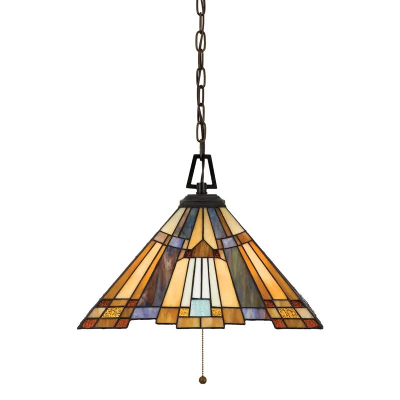 Szybka dostawa Lampa wisząca Inglenook QZ-INGLENOOK-P-A Elstead Lighting 3x60W E27 Metal Wielokolorowy