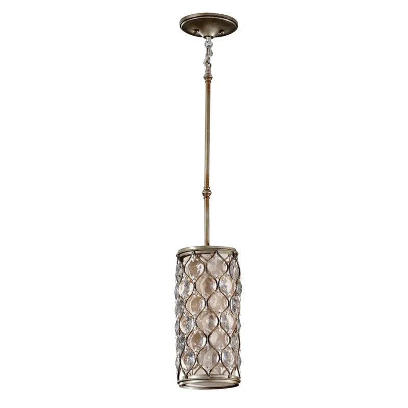 Lampa wisząca Lucia FE-LUCIA-P-D Elstead Lighting 1x60W E27 Stal Srebrny Ostatnia szansa