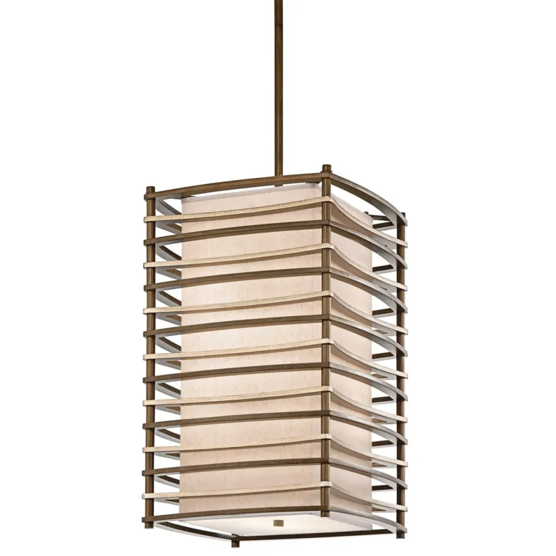 Hit cenowy Lampa wisząca Moxie KL-MOXIE-FP-L Elstead Lighting 4x100W E27 Drewno Brązowy