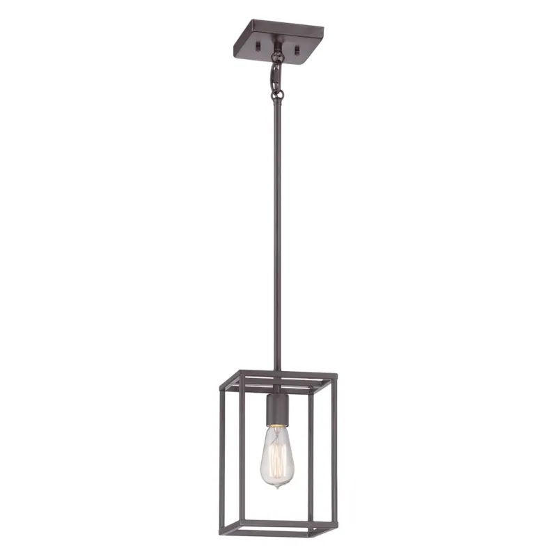 Hit cenowy Lampa wisząca New Harbor QZ-NEW-HARBOR-P Elstead Lighting 1x60W E27 Stal Brązowy