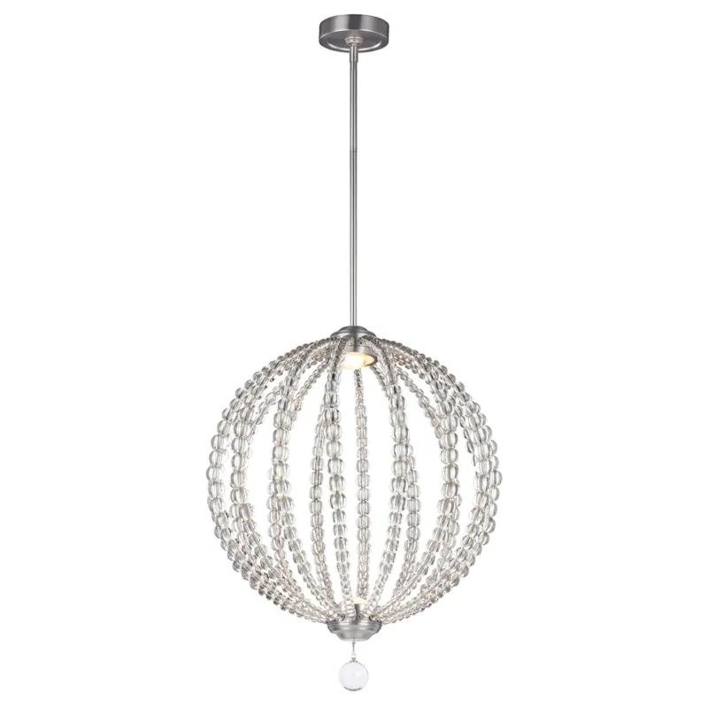 Wyprzedaż Lampa wisząca Oberlin FE-OBERLIN-P-M Elstead Lighting 2x8W LED Stal Srebrny