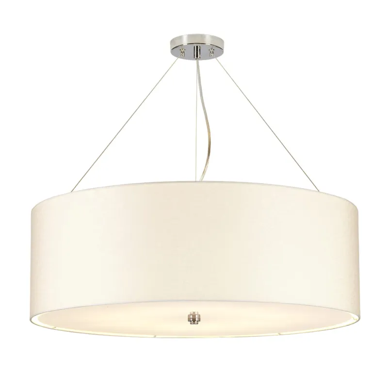 Wybór klientów Lampa wisząca Pearce DL-PEARCE30-7LT-IV-PC Elstead Lighting 7xE27 60 W Stal miękka Polerowany chrom