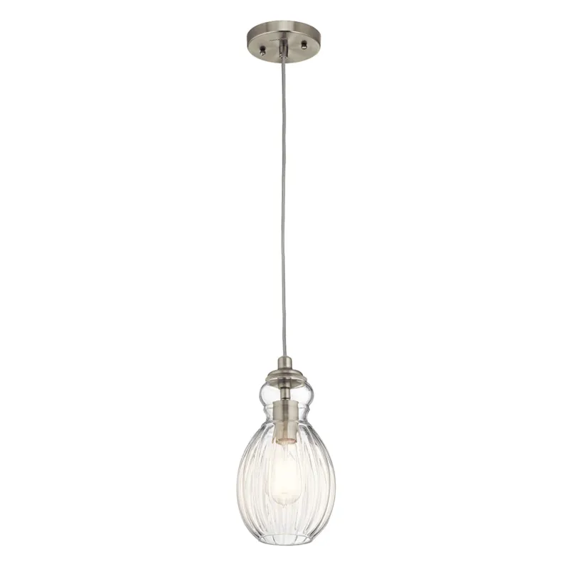 Lampa wisząca Riviera KL-RIVIERA-P-C Elstead Lighting 1x60W E27 Szkło Srebrny Hit sprzedaży