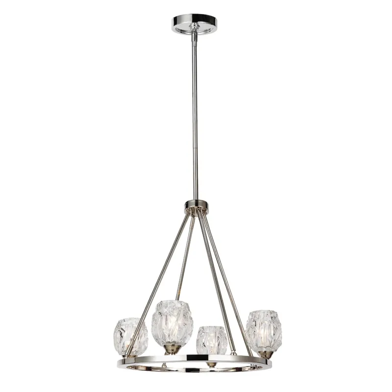 Premium Lampa wisząca Rubin FE-RUBIN4 Elstead Lighting 4x3W LED G9 Szkło Chrom