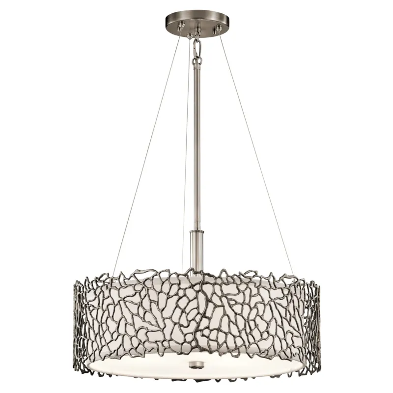 Sprawdź teraz Lampa wisząca Silver Coral KL-SILVER-CORAL-P-A Elstead Lighting 3x100W E27 Metal Srebrny