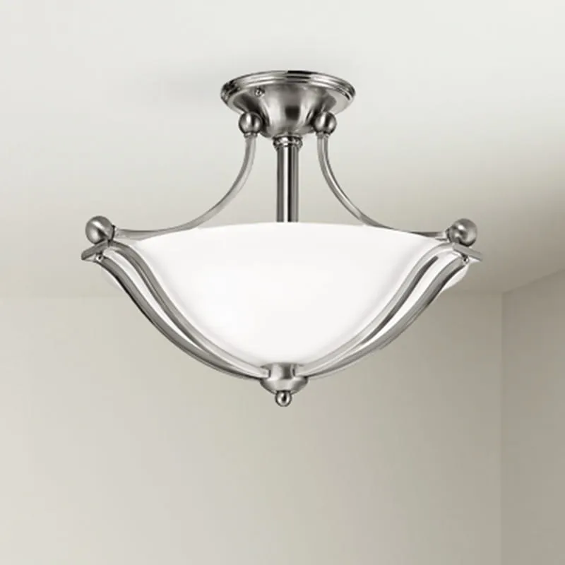 Lampa sufitowa Bolla HK-BOLLA-SF Elstead Lighting 2xE27 Szkło Nikiel Nie przegap