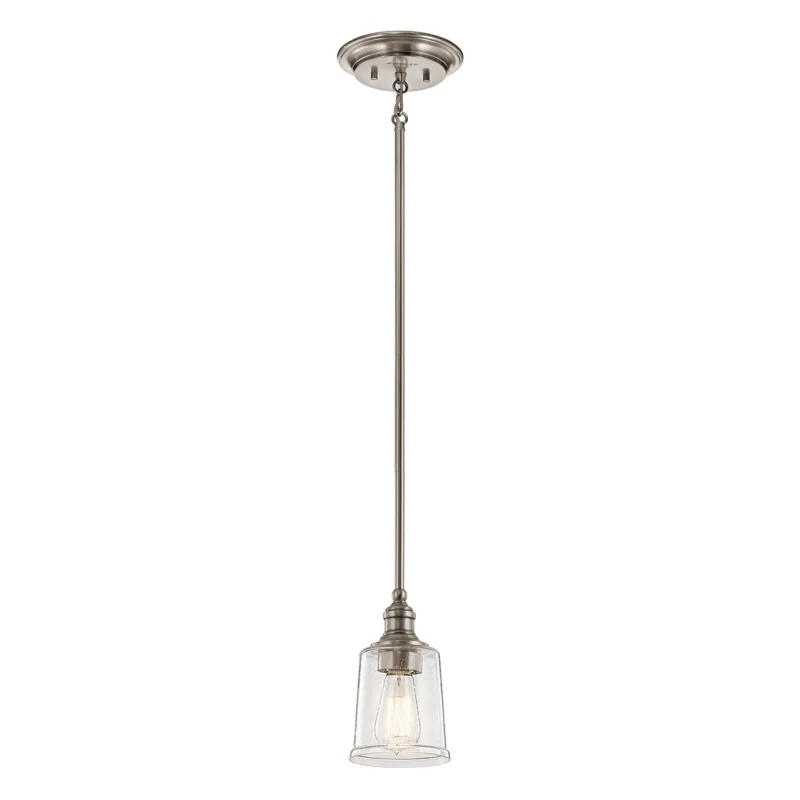 Lampa wisząca Waverly KL-WAVERLY-MP-CLP Elstead Lighting 1x60W E27 Stal Srebrny Rabat