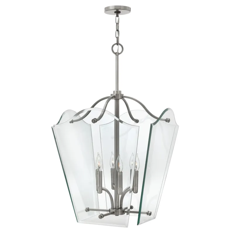 Darmowy zwrot Lampa wisząca Wingate HK-WINGATE-P-L Elstead Lighting 6x60W E14 Stal Srebrny