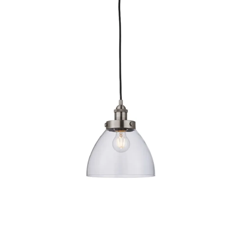 Endon Lampa wisząca Hansen 1x40W E27 Szczotokwane Srebro Hit sprzedaży