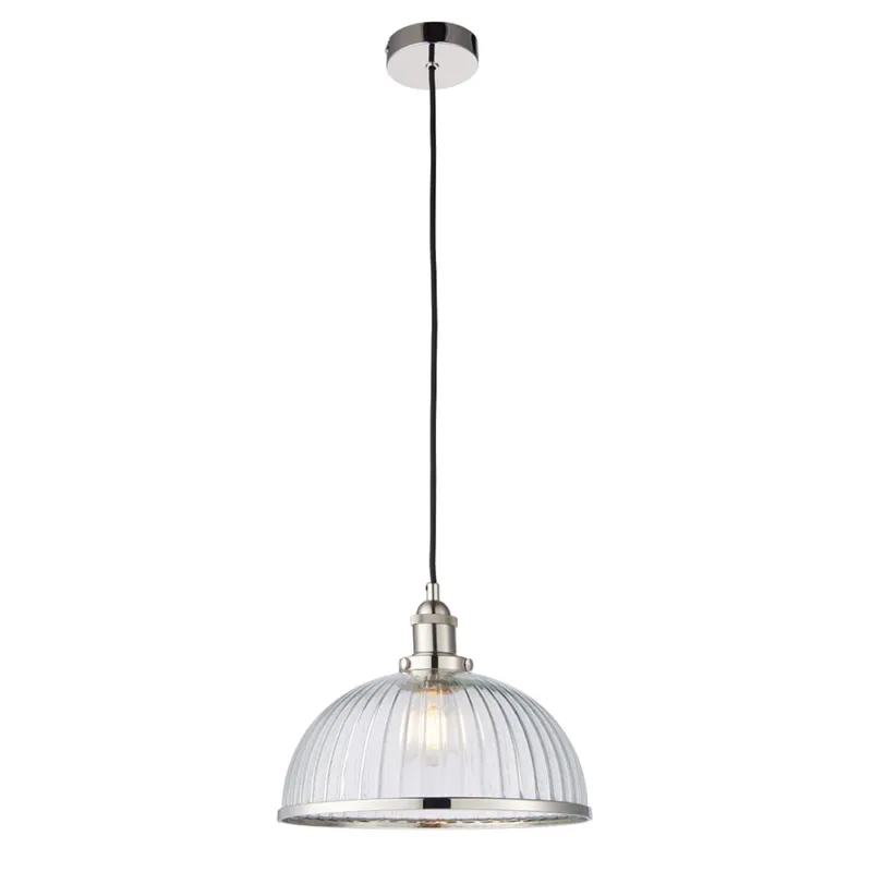 Nie przegap Endon Lampa wisząca Hansen 1x60W E27 Nikiel