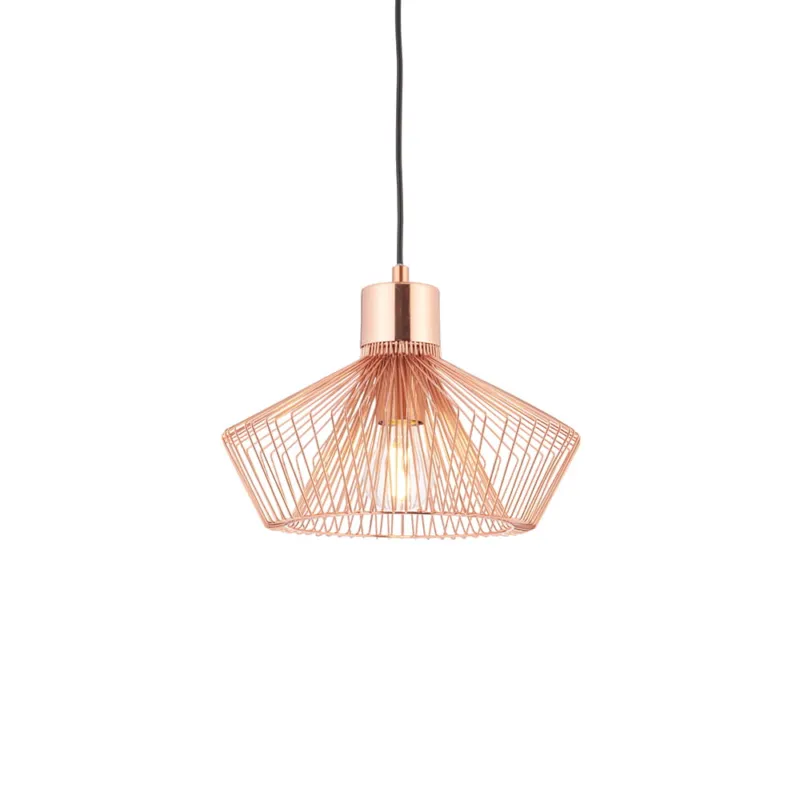 Endon Lampa wisząca Kimberley 1x60W E27 Miedziany Tylko do końca tygodnia