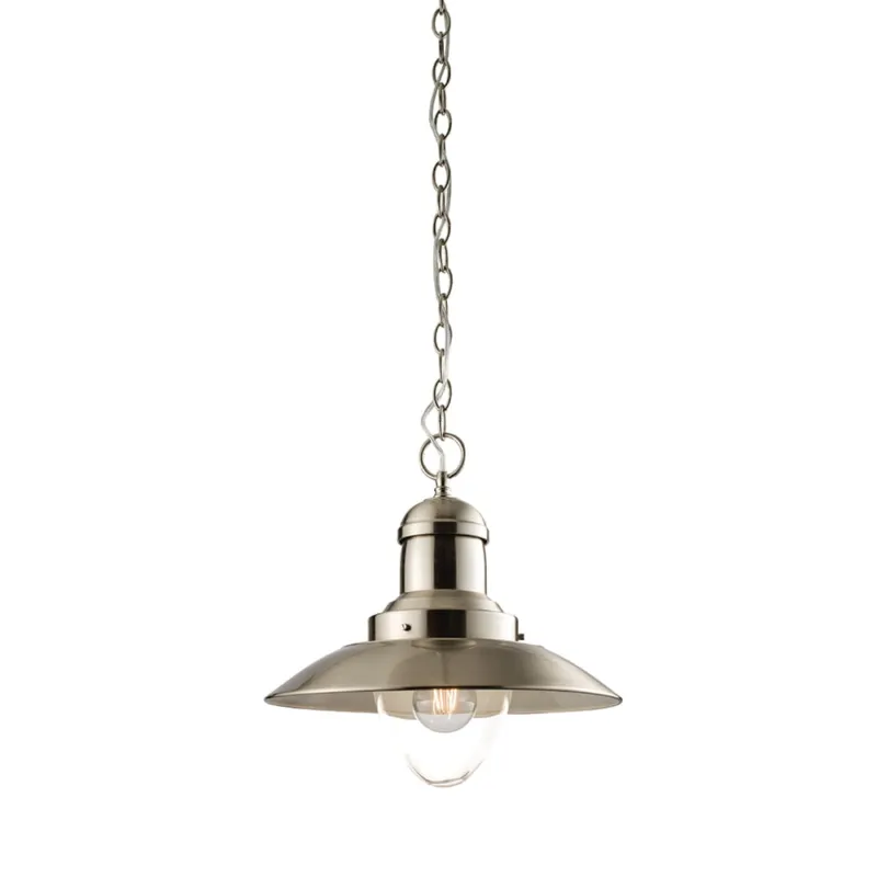 Endon Lampa wisząca Mendip 1x40W E27 Nikiel Łatwy zwrot