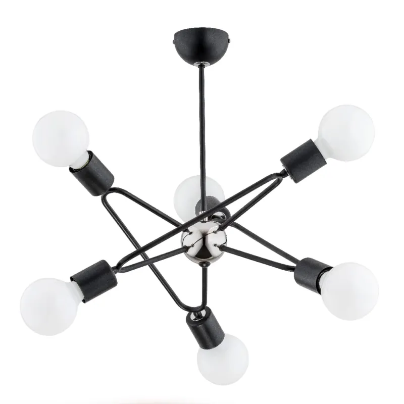 Lampa sufitowa Bari 27696 Alfa 6xE27 LED Metal Czarny - Chrom Zamów teraz