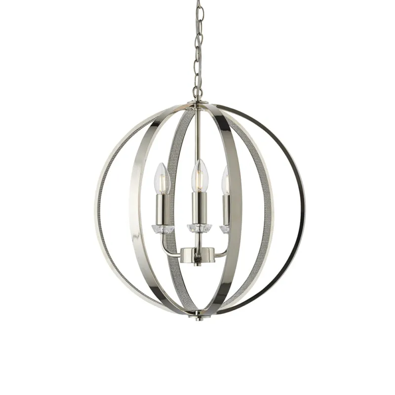 Endon Lampa wisząca Ritz 3x40W E14 Nikiel Ostatnia szansa