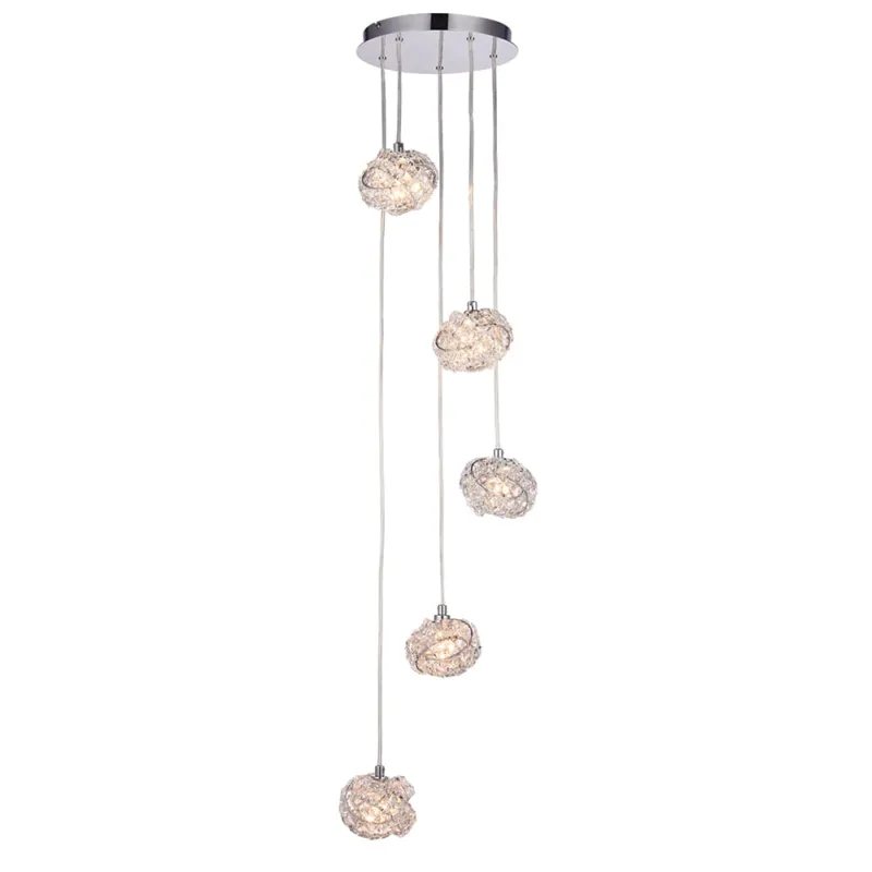 Ekspresowa dostawa Endon Lampa wisząca Talia 5x28W G9 Chrom
