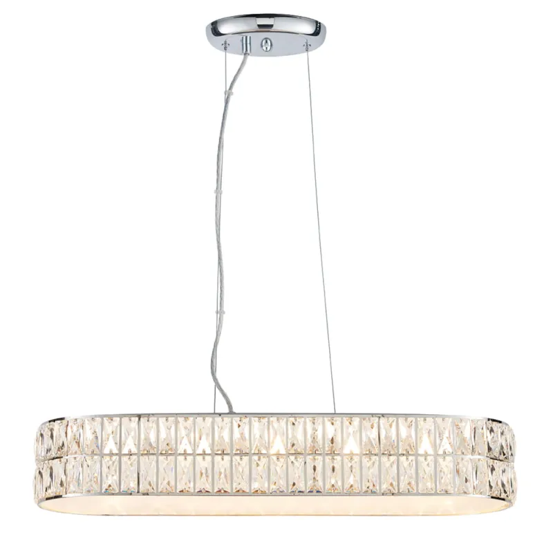 Wyprzedaż Endon Lampa wisząca Verina 5x5W LED Czysty Kryształ