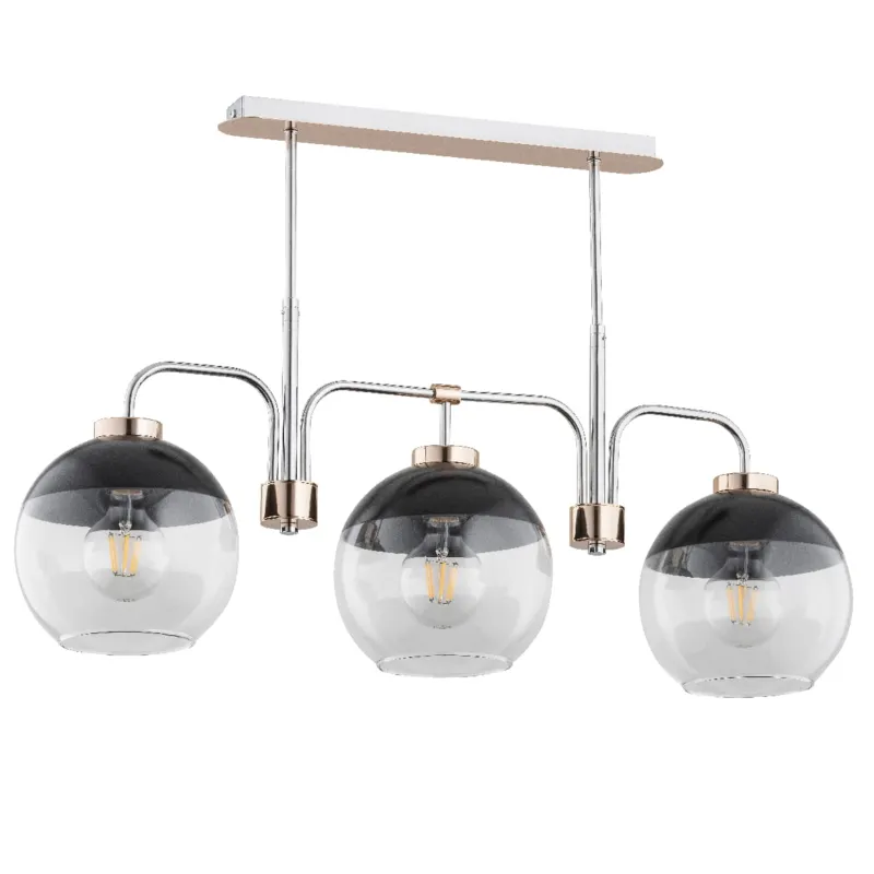 Promocja Lampa sufitowa Almary 62199 Alfa 3xE27 LED Metal/Szkło Chrom