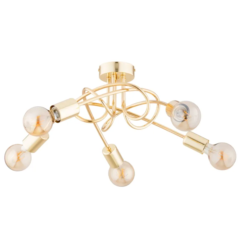 Lampa sufitowa Drago 63267 Alfa 5xE27 LED Metal Złoty Nowy