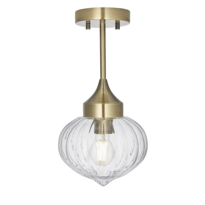 Zniżka Lampa sufitowa Endon Addington 1x10W E27 Stal Mosiądz