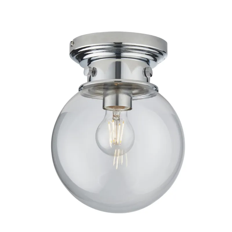 Zniżka Lampa sufitowa Endon Cheswick 1x10W E27 Stal Chrom