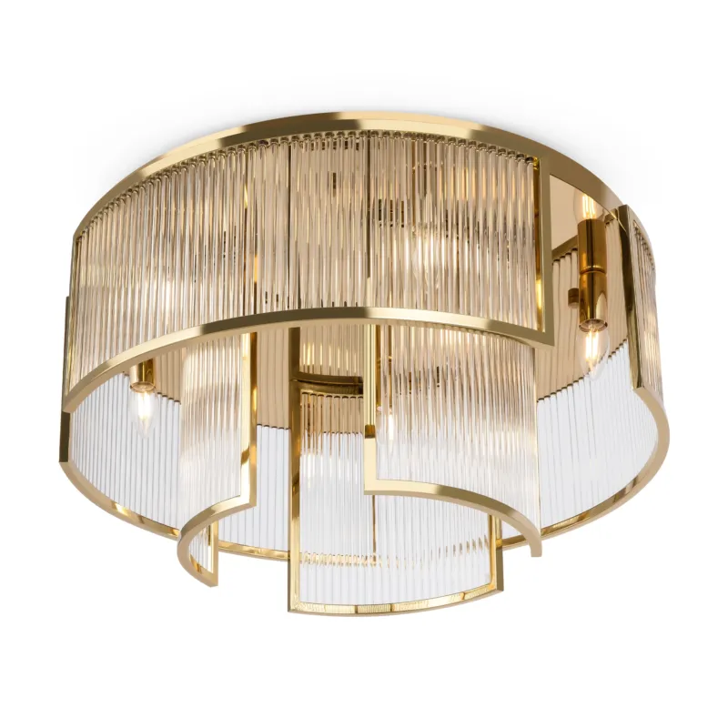 Cena promocyjna Lampa sufitowa Frame MOD174CL-09G Maytoni E14x60W Metal/Szkło Złoto/Przezroczysty