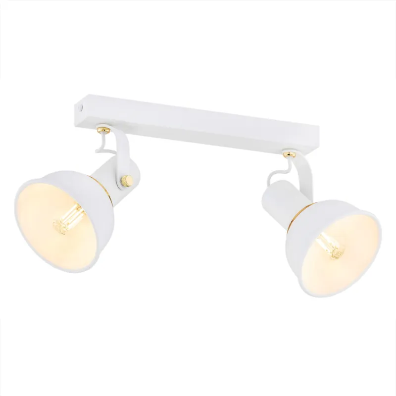 Oferta limitowana Lampa sufitowa Lampa reflektorowa Twist 7036 Argon 2xE14 7W Stal Lakierowana/ Stal Mosiądzowana, Biały/Mosiądz