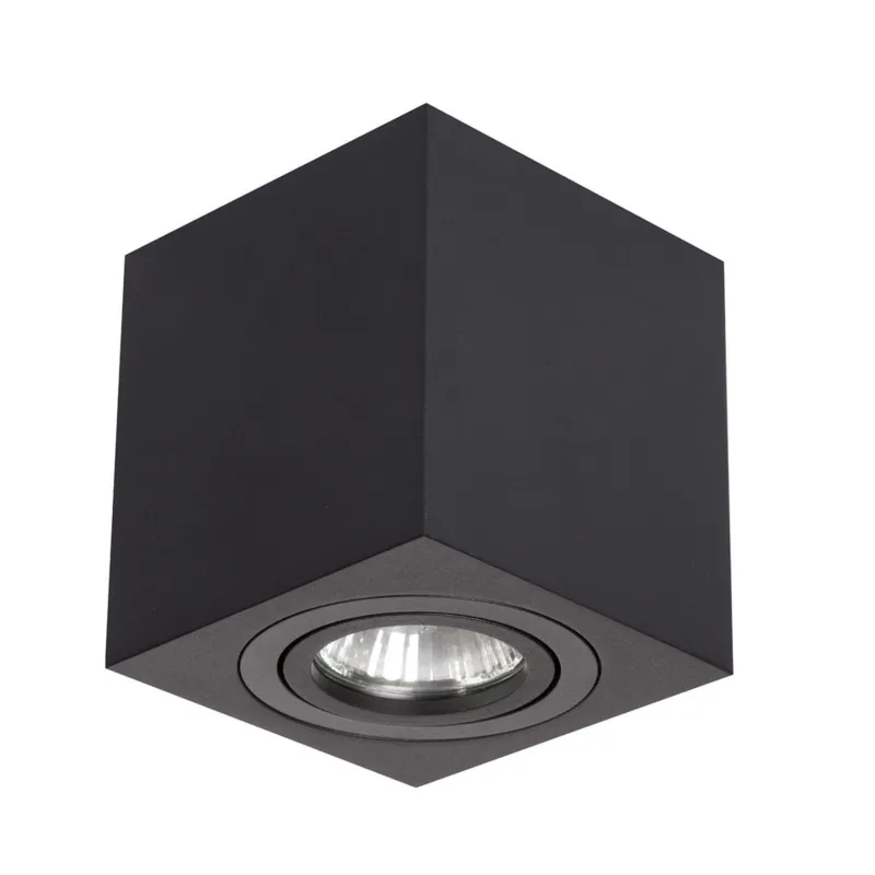 Lampa sufitowa natynkowa Lyon LP-5881/1SM BK Light Prestige 1x GU10 Metal Czarny Nie przegap