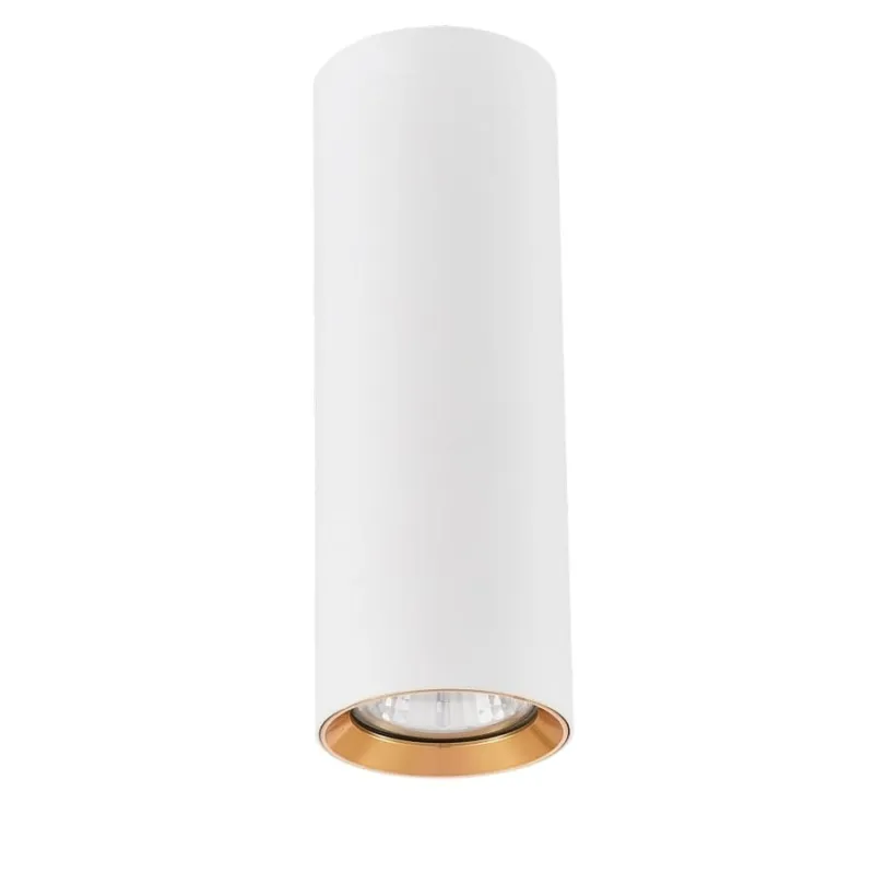 Bezpieczna płatność Lampa sufitowa natynkowa tuba Manacor LP-232/1D - 170 WH/GD Light Prestige 1x GU10 Metal /Złoty/Biały