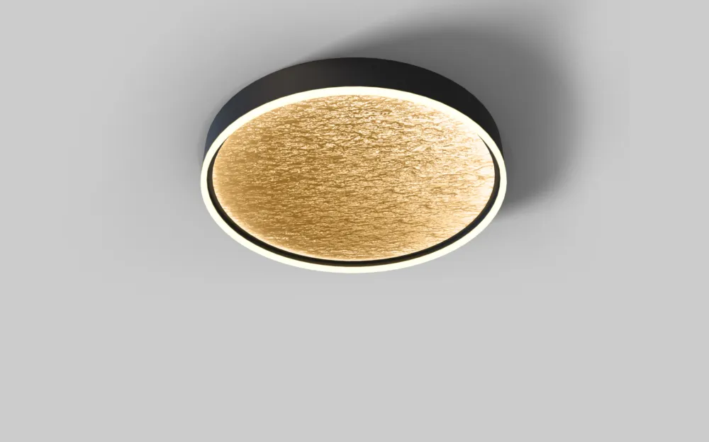 Darmowy zwrot Lampa sufitowa plafon Bordeaux 9002-104L Aviano Lighting 1xLED 60W Metal / Tworzywo Czarny Mat / Złoty