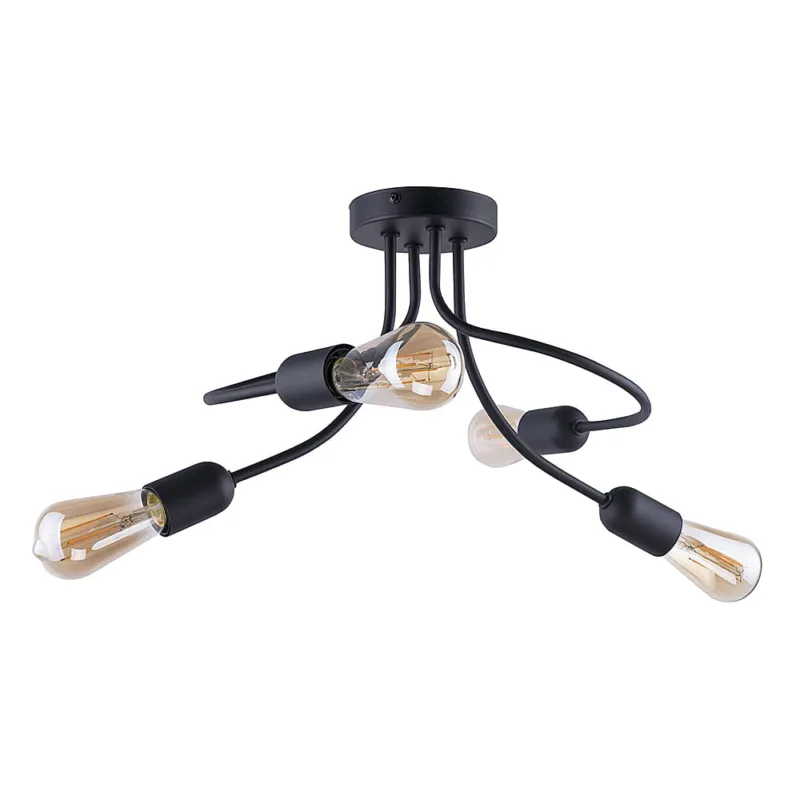 Wyprzedaż Lampa sufitowa Plafon FADO 2583 TK Lighting 4x60W E27 Czarny Metal