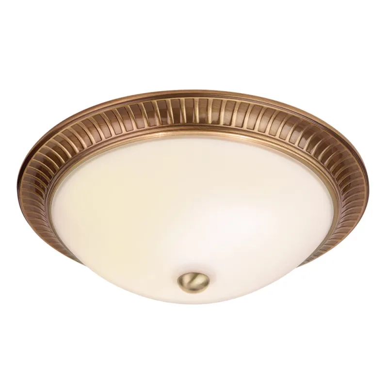 Zniżka Lampa sufitowa plafon okrągły Brahm Endon 2x40W Złoty Stal