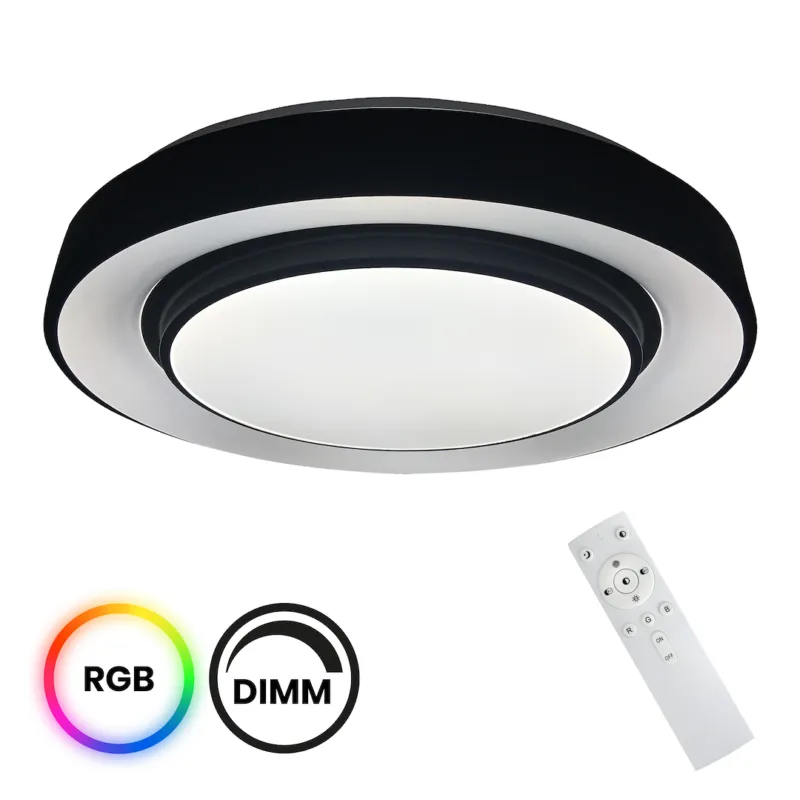 Lampa sufitowa plafon PLAFONIERY ML6406 Milagro 24W LED Tworzywo Sztuczne + Metal Czarny Cena promocyjna