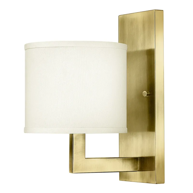 Wyprzedaż Lampa ścienna Kinkiet Hampton HK-HAMPTON1-BB Elstead Lighting 1xE27 60W Stal, len Złoty