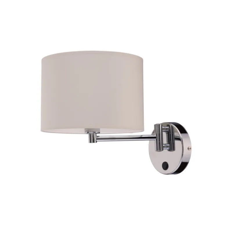Nowy Lampa ścienna kinkiet HOTEL 8980 Nowodvorski 10W LED E14 Tkanina Ecru