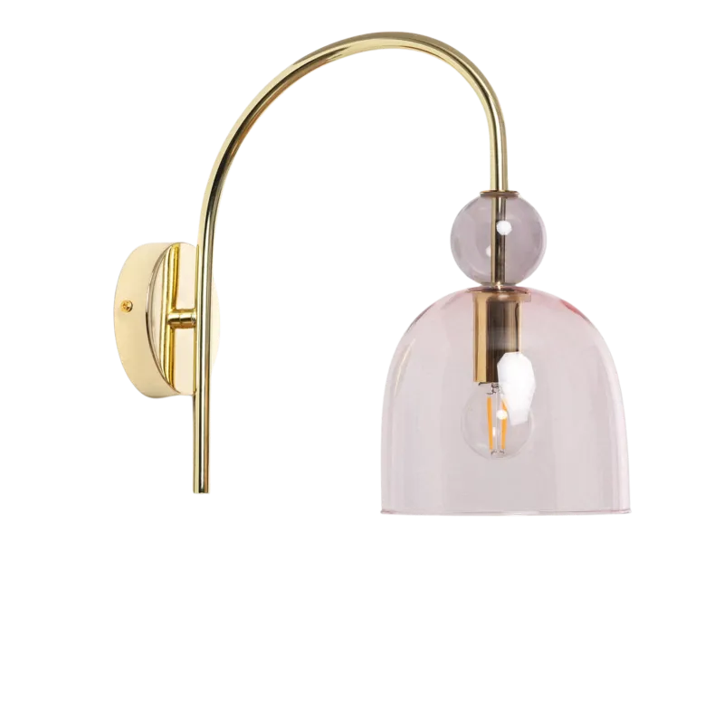 Lampa ścienna kinkiet Koloreno ABR-KOLOK-F Abruzzo 1xE14 20W Szkło Fioletowy Dostępne od ręki