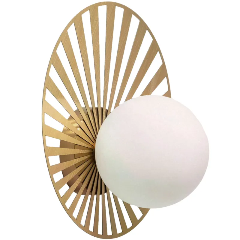 Sprawdź teraz Lampa ścienna kinkiet Milano ABR-KG-G9 Abruzzo 1xG9 40W Szkło, Metal Złoty