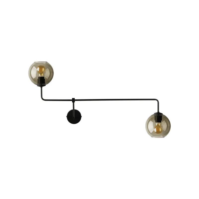 Ograniczona ilość Lampa ścienna kinkiet MONACO 9362 Nowodvorski 25W LED E27 Szkło Czarny