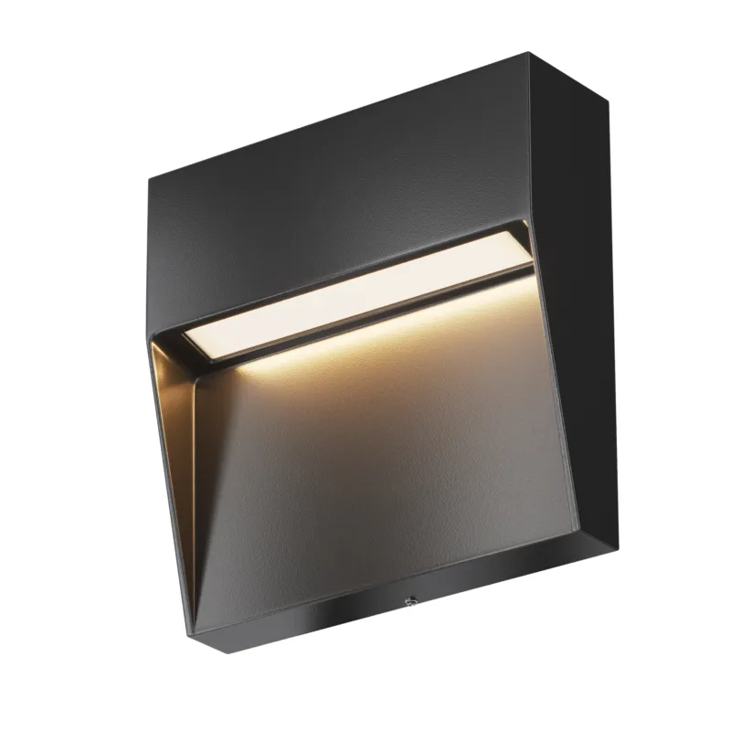 Lampa ścienna kinkiet na klatkę schodową Mane O047SL-L3B3K Maytoni LEDx3W Aluminium i tworzywo sztuczne/ Czarny/ Wysoka jakość