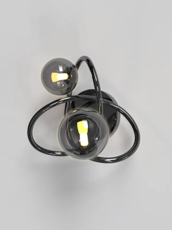 Oferta limitowana Lampa ścienna kinkiet Nancy 4014-205 Aviano Lighting 2xG9 2 x 3,5W Metal / Szkło Czarny Chrom
