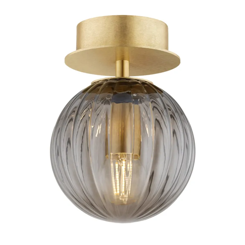 Lampa ścienna Kinkiet Paloma 8510 Argon 1xE14 7W Szkło/ Mosiądz, Dymny/ Mosiądz Szczotkowany Łatwy zwrot