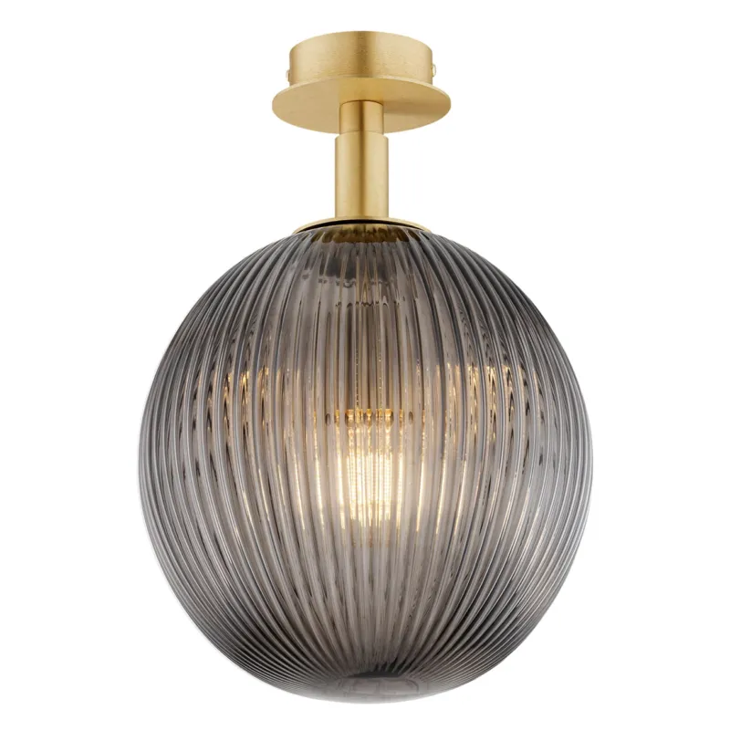 Lampa ścienna Kinkiet Paloma 8511 Argon 1xE27 15W Szkło/ Mosiądz, Dymny/ Mosiądz Szczotkowany Popularny