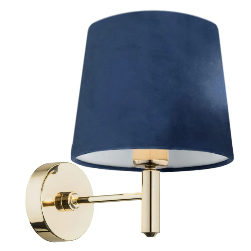 Lampa ścienna Kinkiet Ponte 4348 Argon 1xE27 15W Stal Mosiądzowana, Granat Darmowy zwrot
