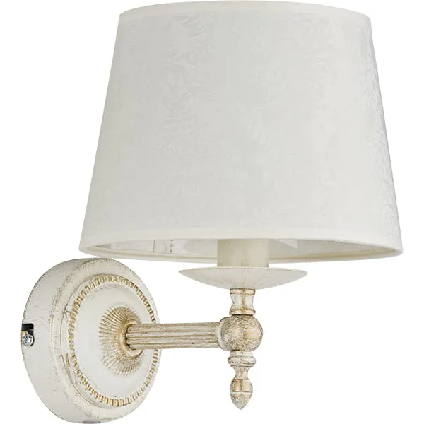 Premium Lampa ścienna Kinkiet Roksana 18530 Alfa 1xE14 LED Metal Złoty Antyk