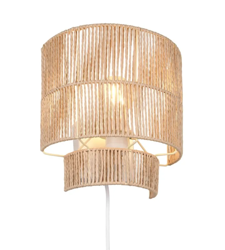 Wybór klientów Lampa ścienna kinkiet SATNA R20071026 RL 1x25W E27 Przędza Papierowa Papier