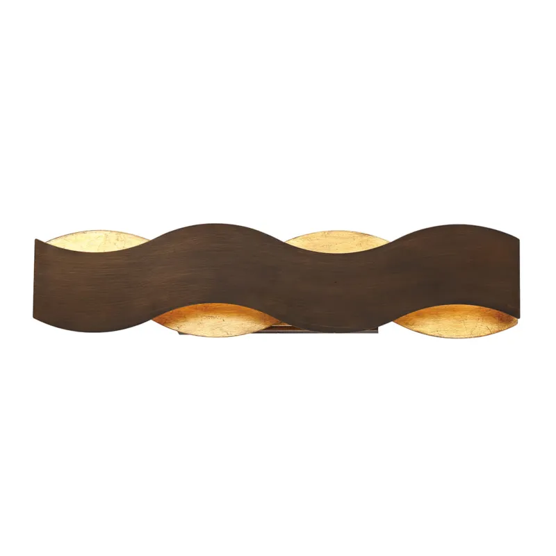 Lampa ścienna kinkiet Vaughan QN-VAUGHAN-1W-BRZ-GD Eurofase nanx35W LED Stal Brązowy Szybka wysyłka