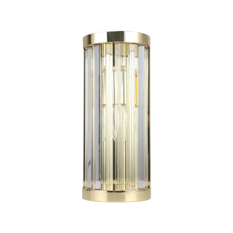 Najlepsza cena Lampa ścienna kinkiet Vetro LP-2910/1W L GD Light Prestige 1x10W E14 Metal/Szkło Złoty/Transparentny