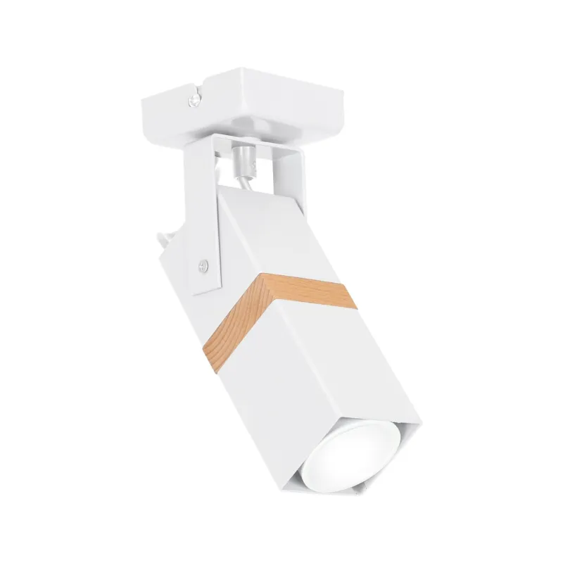 Cena promocyjna Lampa ścienna kinkiet VIDAR MLP5405 Milagro 1xGU10 Metal + Drewno Biały