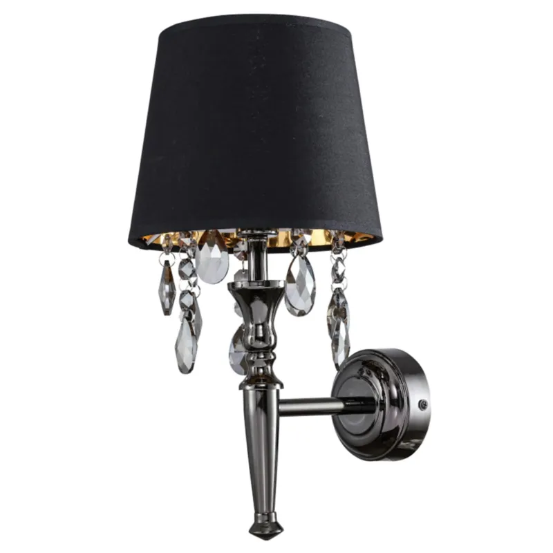 Hit sprzedaży Lampa ścienna kinkiet Vigo LP-0412/1W BK Light Prestige 1x E14 Tkanina Czarny